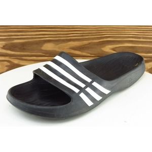 adidas Size 7 C‎ Black Slide Synthetic Men Shoes